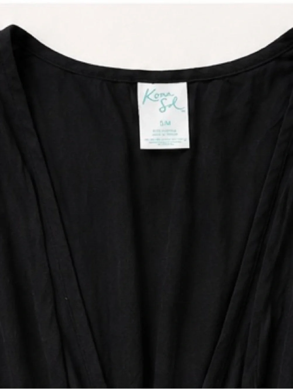 Kona Sol Black Maxi Swim Cover‎ Up Dress S/M | Sheer Beach Resort Wear